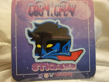 Load image into Gallery viewer, Blue Fuzzy Sticker