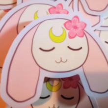 Load image into Gallery viewer, Cherri the Galaxy Bunny sticker