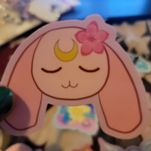 Load image into Gallery viewer, Cherri the Galaxy Bunny sticker