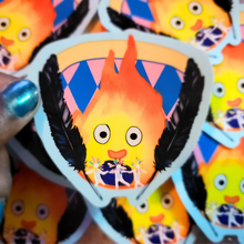 Load image into Gallery viewer, Flame Raven Wizard Sticker