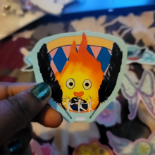 Load image into Gallery viewer, Flame Raven Wizard Sticker