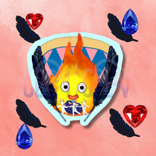 Load image into Gallery viewer, Flame Raven Wizard Sticker