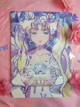 Load image into Gallery viewer, Crystal Rabbit Glitter Art Print
