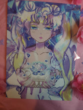 Load image into Gallery viewer, Crystal Rabbit Glitter Art Print
