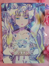 Load image into Gallery viewer, Crystal Rabbit Glitter Art Print
