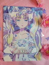 Load image into Gallery viewer, Crystal Rabbit Glitter Art Print
