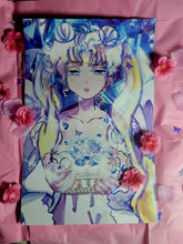 Load image into Gallery viewer, Crystal Rabbit Glitter Holographic Art Poster
