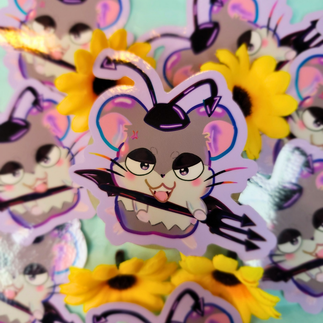 Spat Hamtaro Sticker | Kawaii Anime Vinyl Decal for Laptop, Journal & Planners (B Grades)