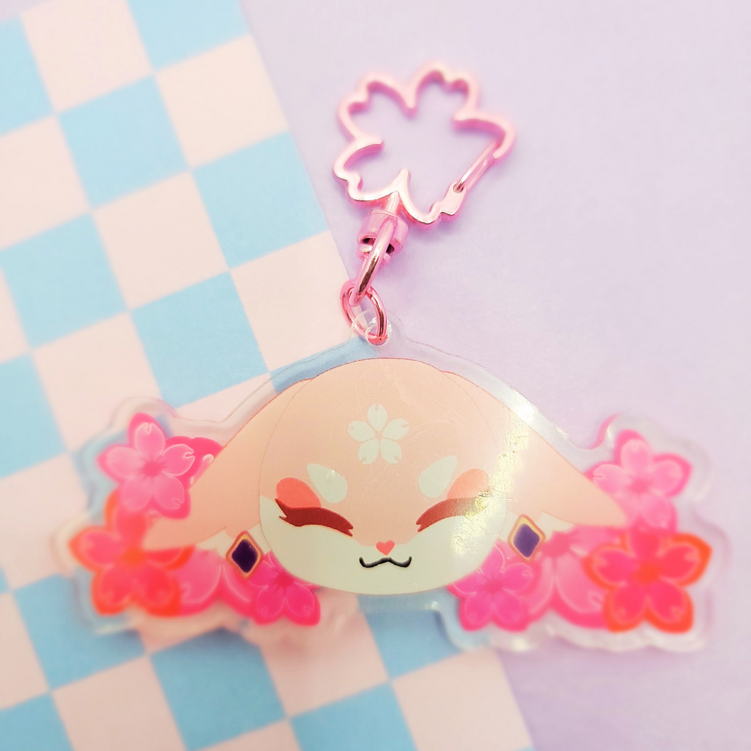 Sakura Kitsune Keychain