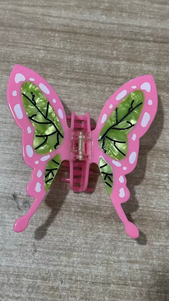 Pink Ghost Slayer Hair Claw Clip