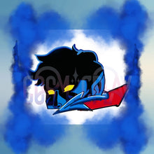 Load image into Gallery viewer, Blue Fuzzy Keychain
